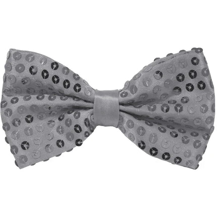 Silver Bow with Glitter