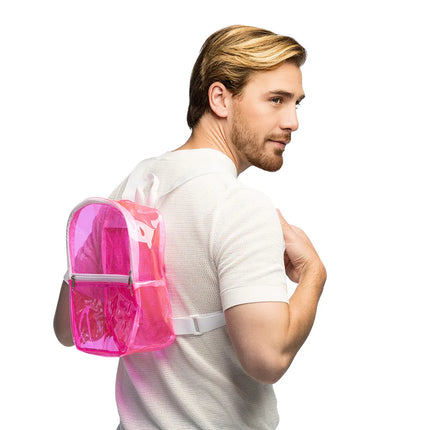Clarity Backpack, Neon Pink (28 x 23 x 10 cm)