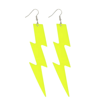 Pair of Flash Neon Yellow UV Earrings