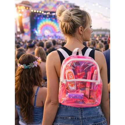 Clarity Backpack, Neon Pink (28 x 23 x 10 cm)