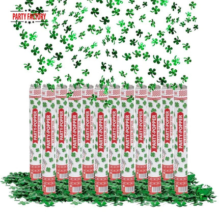 Green Confetti Cannon, Four-Leaf Clover, 40 cm