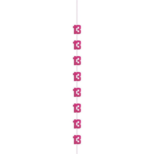 13 Jaar Hangdecoratie Roze 1,52m van Unique koop je bij Partywinkel