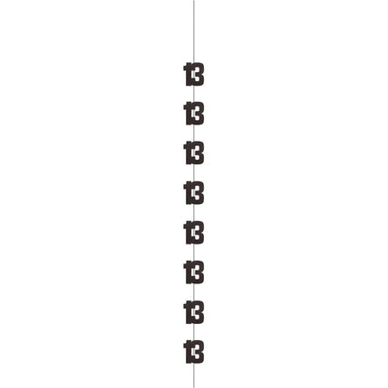13 Jaar Hangdecoratie Zilver 1,52m van Unique koop je bij Partywinkel