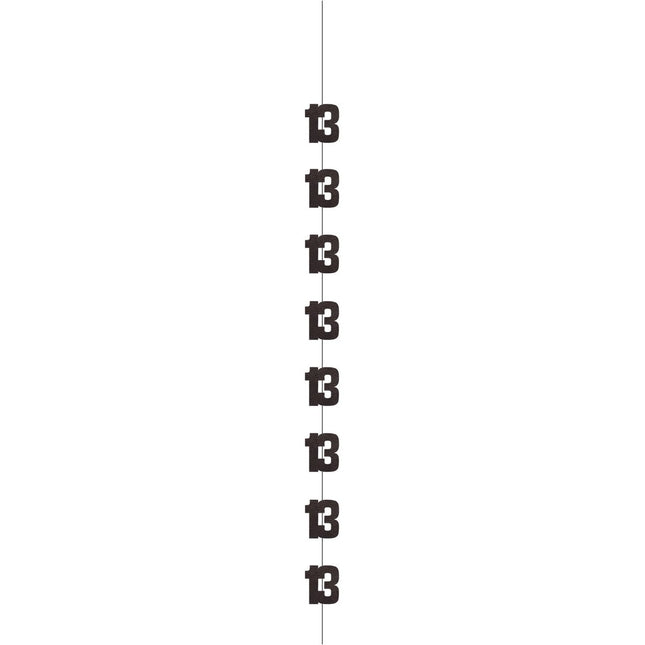 13 Jaar Hangdecoratie Zilver 1,52m van Unique koop je bij Partywinkel