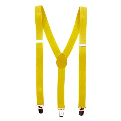 Yellow Solid-Color Suspenders