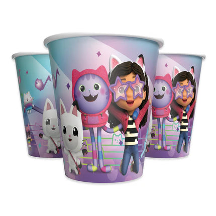Gabby's Dollhouse Colored Cups, 250 ml, 8-pack