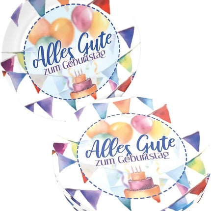 23 cm Cake Plates, Set of 8
