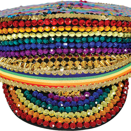Rainbow Glitter Cap