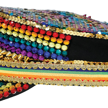 Rainbow Glitter Cap