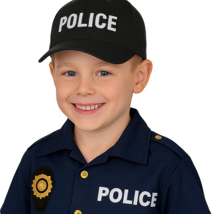 Black Children's Police Cap