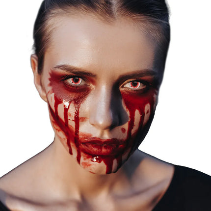 Pair of 3-month contact lenses: Blood Splatter