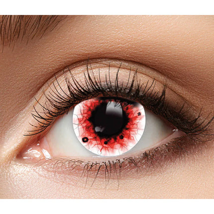 Pair of 3-month contact lenses: Blood Splatter