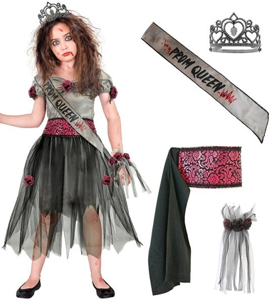 Zombie Prom Queen Costume for Kids