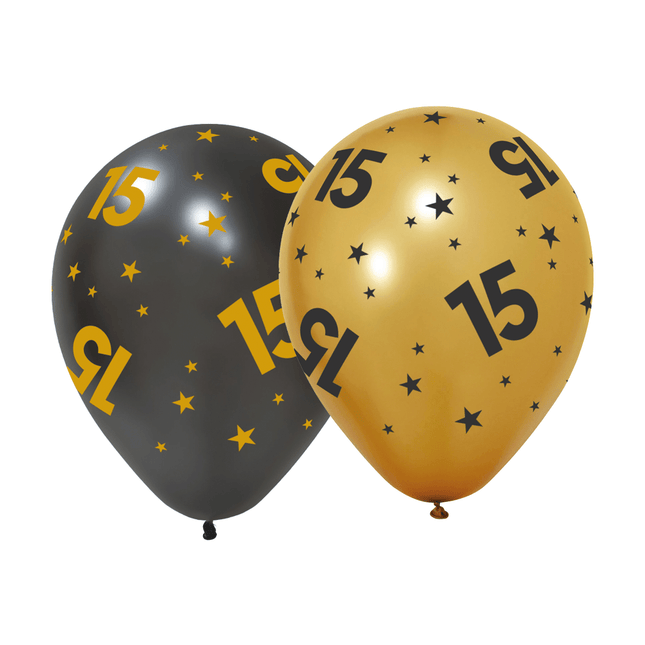 15 Jaar Ballonnen 31cm 6st van WeFiesta koop je bij Partywinkel