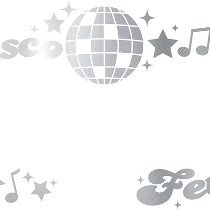 Silver Face Stickers: Disco