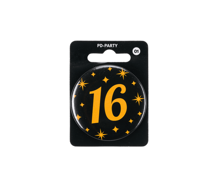 16 Jaar Button van Paper Dreams koop je bij Partywinkel