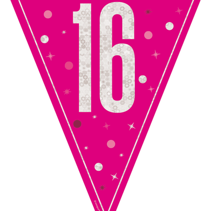 16 Jaar Slinger Roze 2,5m van Unique koop je bij Partywinkel