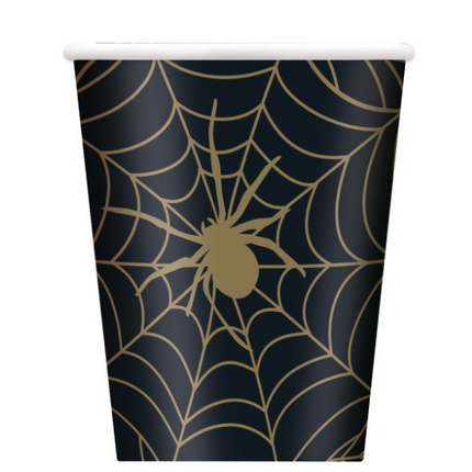Halloween Spider Web Cups, Set of 8