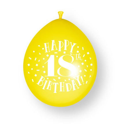 18 Jaar Ballonnen 23cm 10st van Unique koop je bij Partywinkel