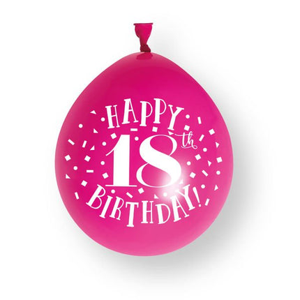 18 Jaar Ballonnen 23cm 10st van Unique koop je bij Partywinkel