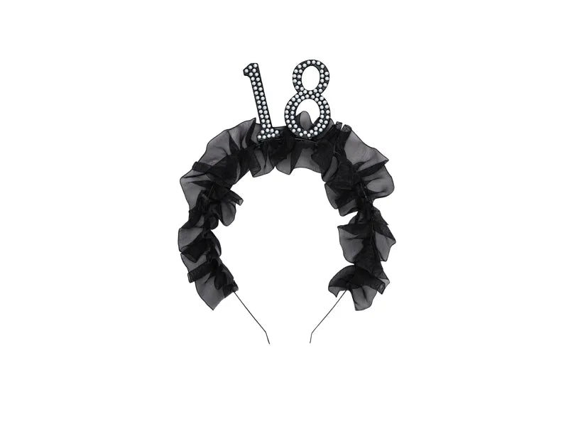 18 Jaar Haarband Zwart van Partydeco koop je bij Partywinkel