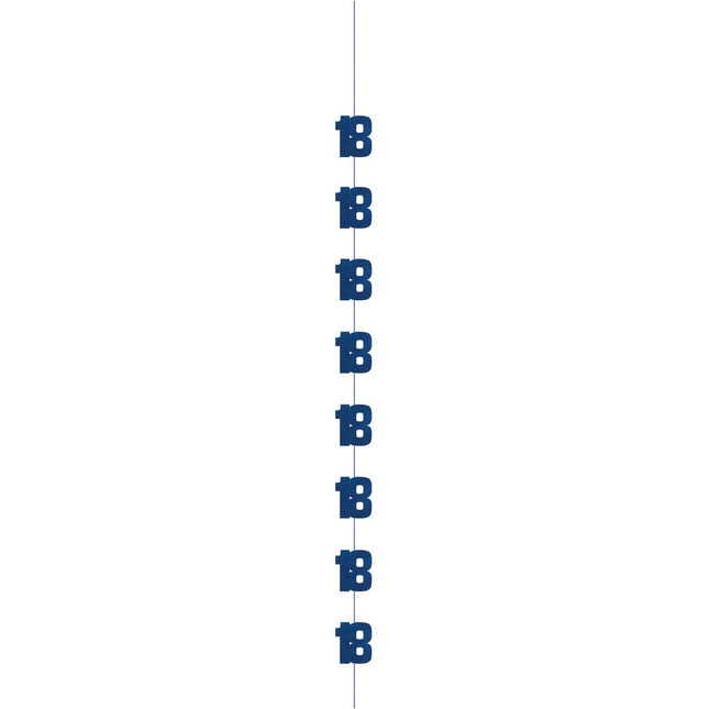 18 Jaar Hangdecoratie Blauw 1,52m van Unique koop je bij Partywinkel