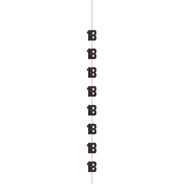 18 Jaar Hangdecoratie Zilver 1,52m van Unique koop je bij Partywinkel