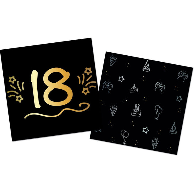 18 Jaar Servetten 33cm 16st van Folat koop je bij Partywinkel