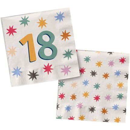 18 Jaar Servetten 33cm 20st van Folat koop je bij Partywinkel