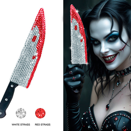 Halloween Fake Knife with Rhinestones