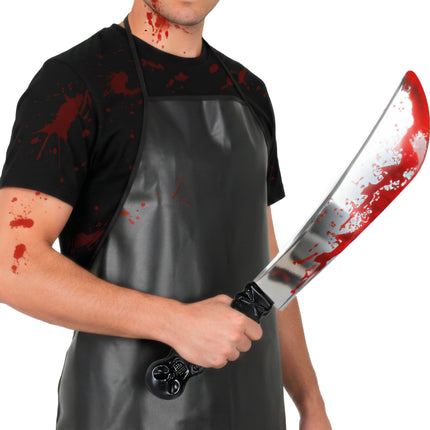 Halloween Fake Machete with Blood, 41 cm