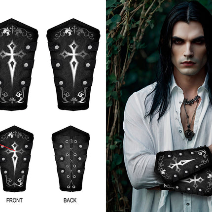 Leather-Look Halloween Wristbands