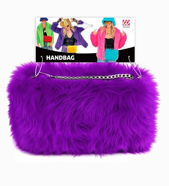 Plush Handbag, Purple
