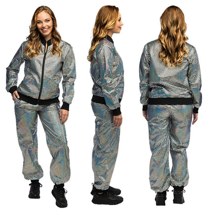 Disco Diamond Babe Silver Track Suit