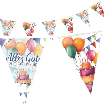 Happy Birthday Garland, Assorted Colors, 4 m