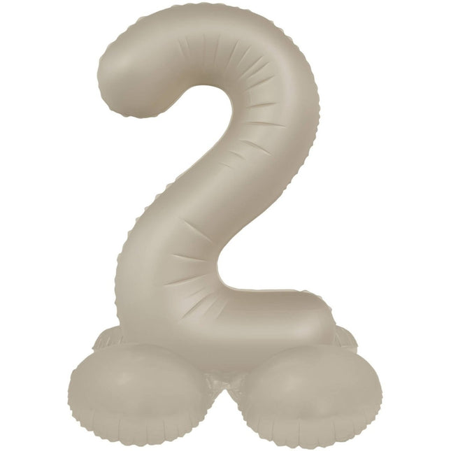 2 Jaar Cijfer Ballon Nude Mat 72cm van Folat koop je bij Partywinkel