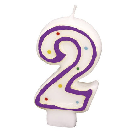 2 Jaar Kaars 7,3cm van Riethmueller koop je bij Partywinkel