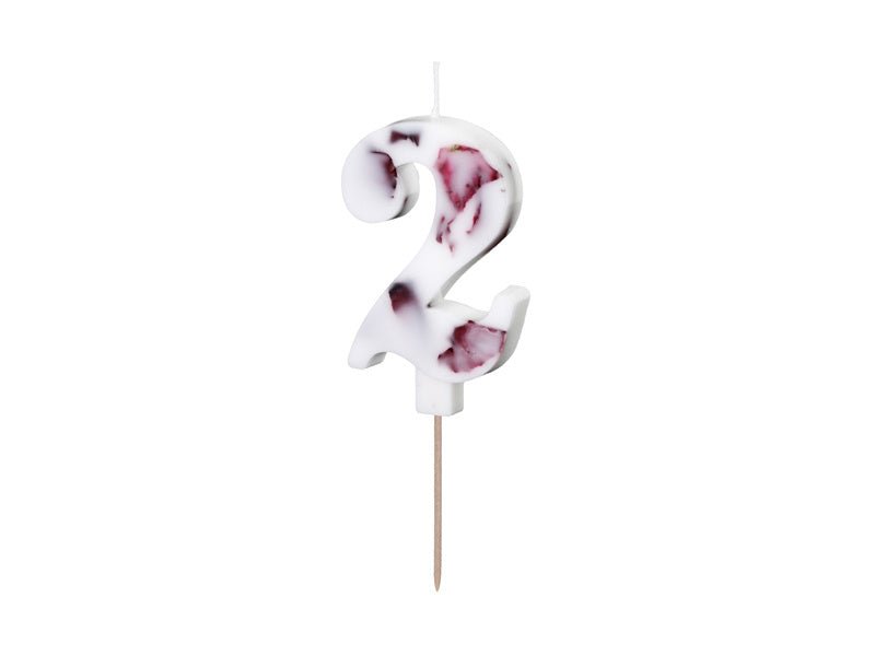 2 Jaar Kaars Bloemblaadjes 8cm van Partydeco koop je bij Partywinkel