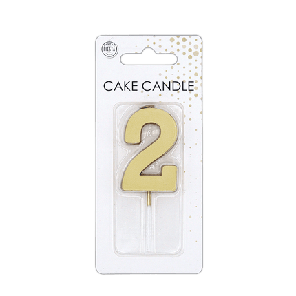 2 Kaars Goud Metallic 4,5cm van WeFiesta koop je bij Partywinkel