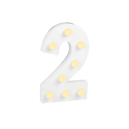 2 Licht Cijfer 16,5cm van Paper Dreams koop je bij Partywinkel