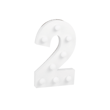 2 Licht Cijfer 16,5cm van Paper Dreams koop je bij Partywinkel