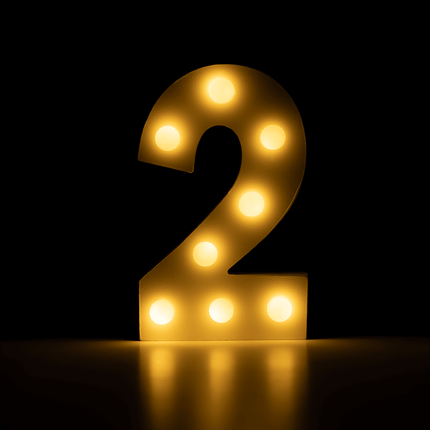 2 Licht Cijfer 16,5cm van Paper Dreams koop je bij Partywinkel