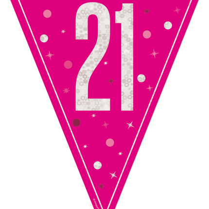 21 Jaar Slinger Roze 2,5m van Unique koop je bij Partywinkel