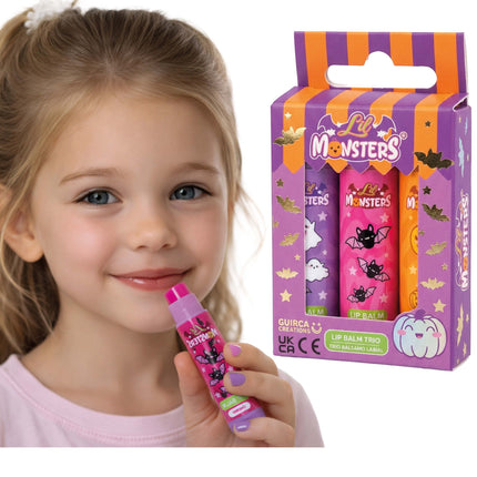 Halloween Lip Gloss for Kids, 3-Pack