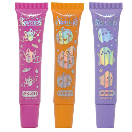 Halloween Lip Gloss for Kids, 3-Pack