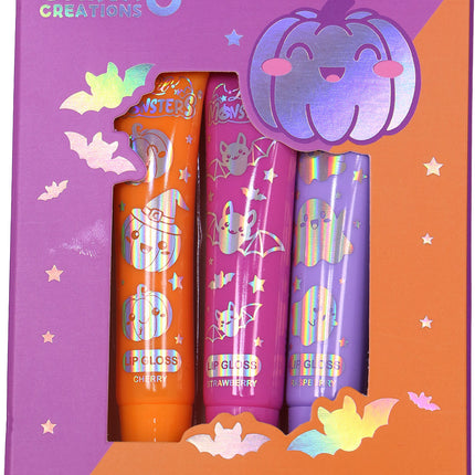 Halloween Lip Gloss for Kids, 3-Pack