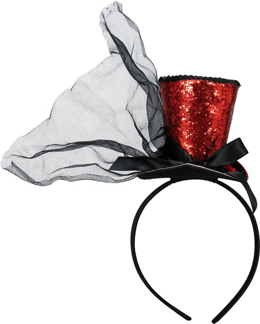 Hat Bucket Hat Red Black Glitter