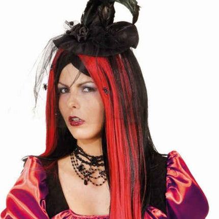 Halloween Witch's Hat, Black, Mini, With Spider