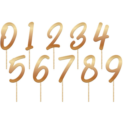 Cake Toppers: Numbers, Elegant True Blue, 15 cm - 20 pieces