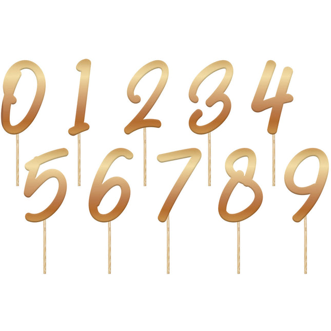 Cake Toppers: Numbers, Elegant True Blue, 15 cm - 20 pieces